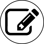 Icone de stylo pour la gestion de contenu
